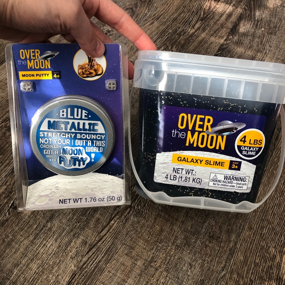 Over The Moon Galaxy Slime & Moon Putty NEW
